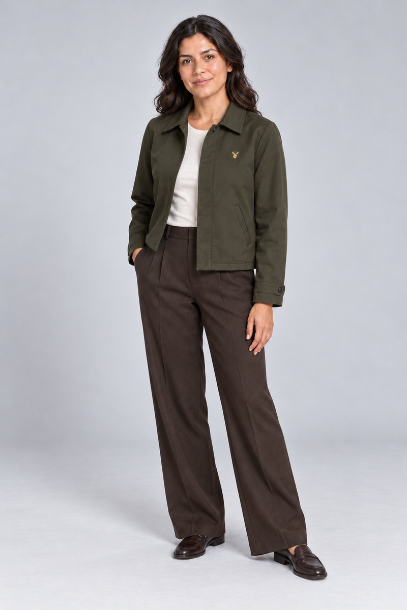 STILL Women's Gallery Short Jacket — Dark Olive, View 3