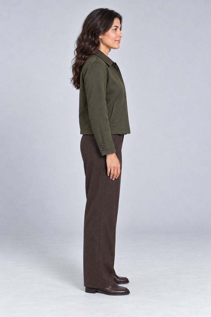 STILL Women's Gallery Short Jacket — Dark Olive, View 4