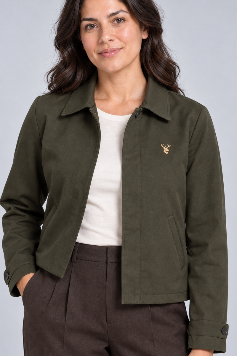 STILL Women's Gallery Short Jacket — Dark Olive, View 5