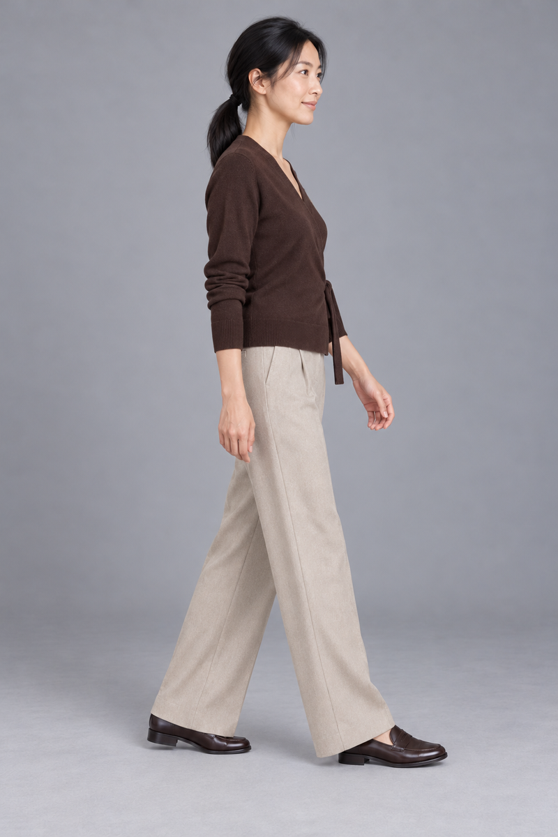 STILL Women's Soft Tie Cardigan — Espresso, View 4
