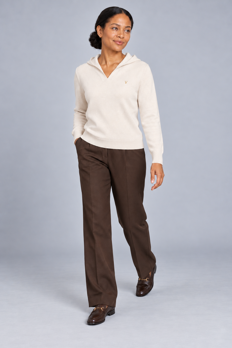 STILL Women's Air Line Hooded Knit — Cream, View 3