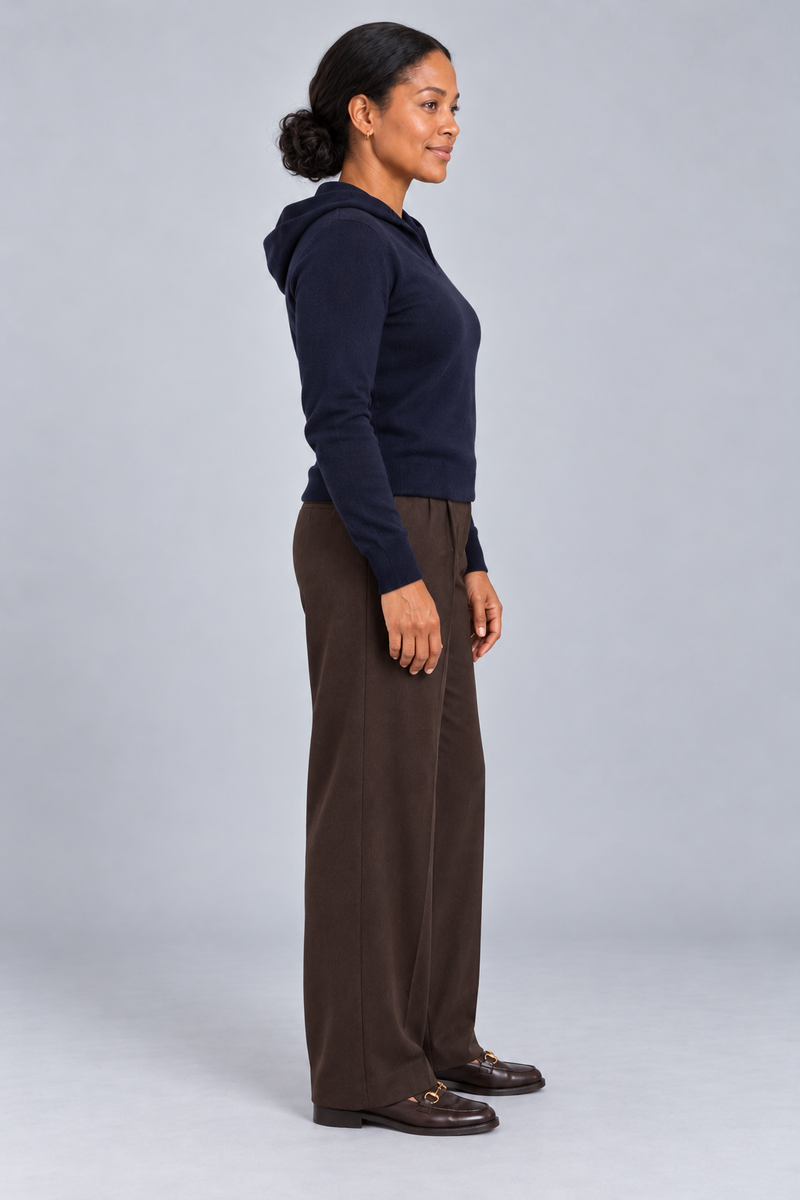 STILL Women's Air Line Hooded Knit — Ink Navy, View 4