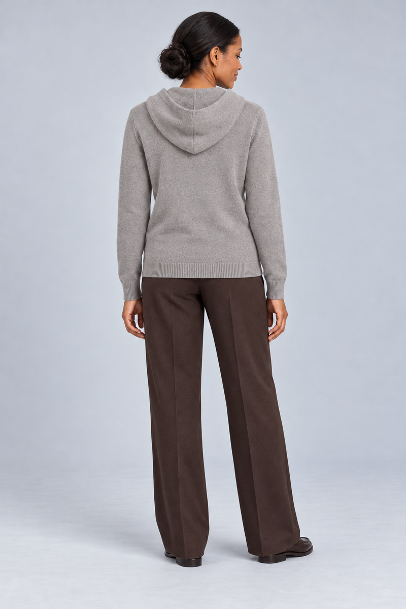 STILL Women's Air Line Hooded Knit — Warm Grey, View 2